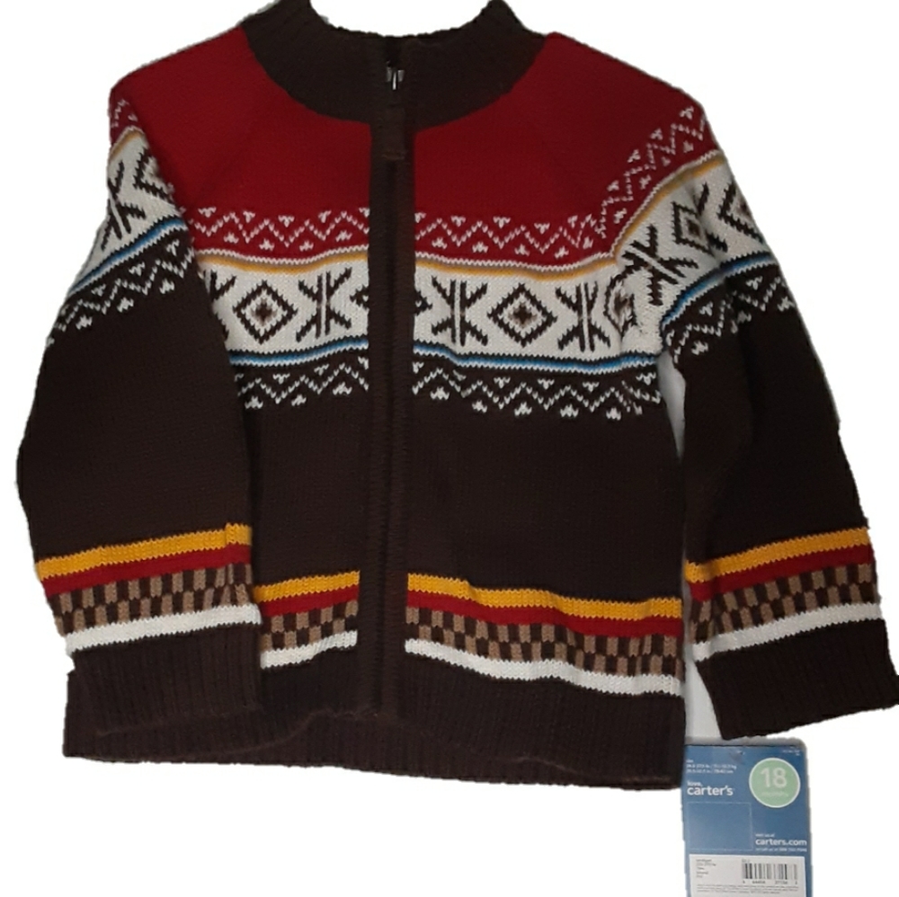 Carter's boy sweater brown size 18m